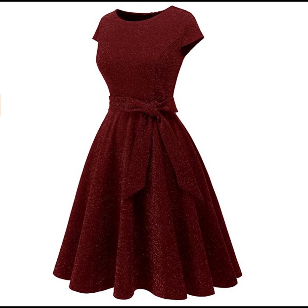 🎉HP🎉 1950s Rockabilly Red Sparkly Dress M